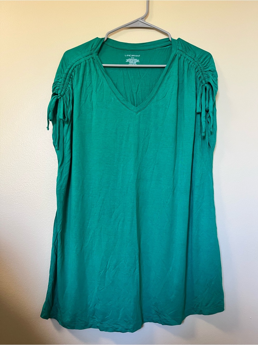 Lane Bryant Kelly Green V-Neck Tunic Top
